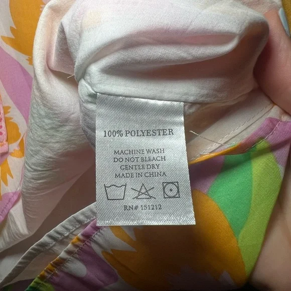 Michelle McDowell‎ Floral Flutter Sleeve Blouse Spring Small - Picture 4 of 4